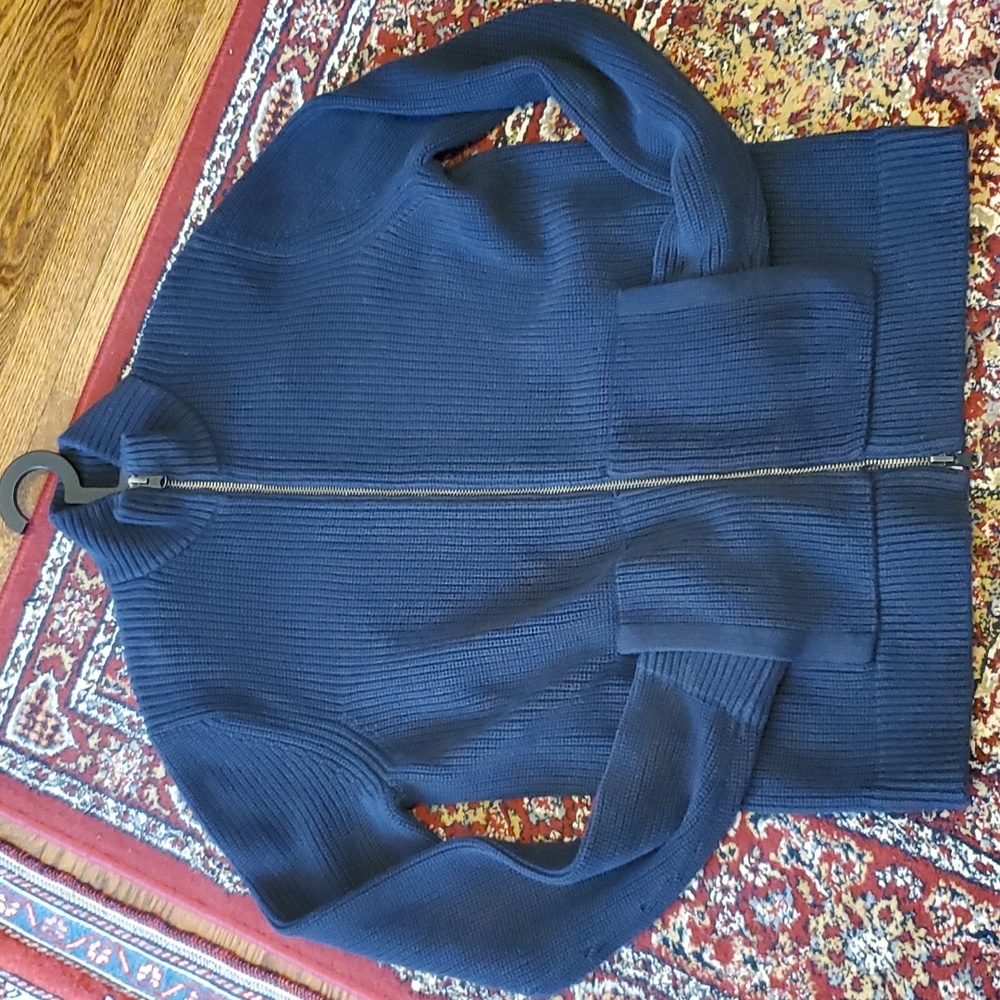 GAP Mockneck Sweater Jacket 100% Cotton - Picture 6 of 16